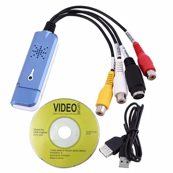USB 2.0, Audio Video Capture Card Adaptor VHS to DVD Converter Pentru Win XP 7 NTSC PAL Conversia Video Analog în Format Digital