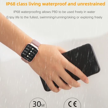 Finow P80 Femei Ceas Inteligent 1.3 inch Touch Ecran IP68 Smartwach Rata de Inima de Monitorizare de Somn Memento Apel Smartwatch