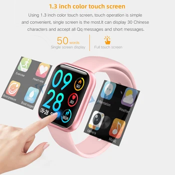 Finow P80 Femei Ceas Inteligent 1.3 inch Touch Ecran IP68 Smartwach Rata de Inima de Monitorizare de Somn Memento Apel Smartwatch