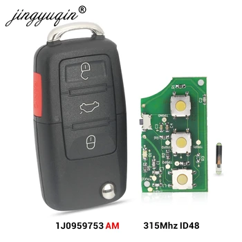 Jingyuqin 1J0959753AM Cheie de la Distanță Masina pentru VW Beetle, Golf Passat Jetta 315Mhz ID48 1J0 959 753 SUNT 5FA008399-30 2000-2006 Cheie Fob
