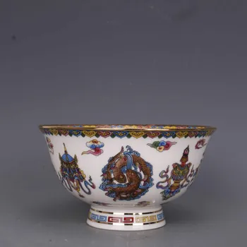 Antic Qing Qian Long Jingdezhen Ceramică Decor Bol