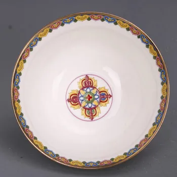 Antic Qing Qian Long Jingdezhen Ceramică Decor Bol