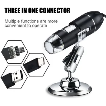 Reglabil 1600X LED Microscop Digital aparat de Fotografiat de Tip C/Micro USB Magnifier Electronice Stereo Endoscop USB Microscop Electronic