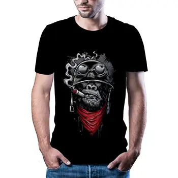 2020 nouă animație 3D de imprimare T-shirt casual moda pentru bărbați T-Shirt Amuzant horror clown 3D de animație stradală T-shirt