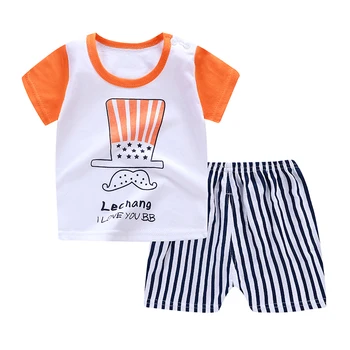 Băiețelul de Vară Haine pentru Sugari, Nou-născut Băiat Stabilită de Îmbrăcăminte Sport, Tricou+pantaloni Scurti Costume de Haine Baieti Haine Băiat Copil 18M-6M