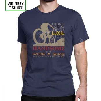 Ilegal Frumos Tricou de O Plimbare cu Bicicleta MTB Mountain Bike T Camasa Barbati Nou Stil Topuri Noutate Echipajul Gât Bumbac Tees