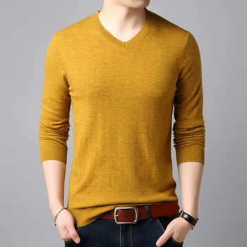 Barbat maneca Lunga v pulovere gât pentru bărbați îmbrăcăminte 2020 nouă de primăvară și de toamnă frumos bottom tricou 1749