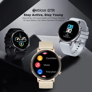 Zeblaze 2021 Noul GTR Sănătate de Fitness Smart Watch Full Touch Screen, Corp Metalic IP67 rezistent la apa Bărbați Femei Sport Smartwatch Pentru IOS