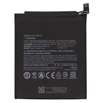 Înlocuirea Bateriei Telefonului Pentru Xiaomi Redmi Notă 4X / Nota 4 globală Snapdragon 625 4000mAh BN43 Bateria Telefonului