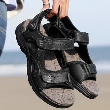 Diwaniya din Piele Barbati, Sandale de Vară de Agrement Plaja Barbati Pantofi de Piele de Înaltă Calitate Sandale Sandale pentru Bărbați de Mari Dimensiuni 38-47