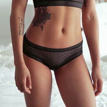 2020 Nou Chilotei Sexy Low-Talie Pantalon Femei, Lenjerie intima Boxeri Plasă de Moda pentru Femei Bikini Subțire Transparent Lenjerie