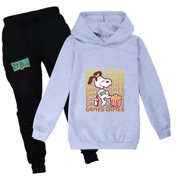 Haine pentru copii Seturi de Halloween Maneca Lunga Scooby Doo Hanorace și Pantaloni 2 BUC de Desene animate Drăguț Sport pentru Copii de tip Boutique de Haine