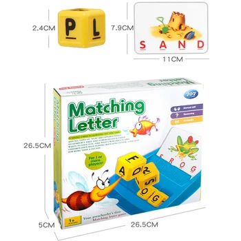 Copiii Scrisoare De Potrivire Jocuri Alfabet Ortografie Cuvinte În Limba Engleză Jucarii Interactive De Învățare Montessori Puzzle-Uri De Jucărie Pentru Copii