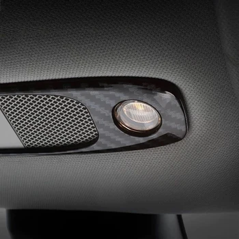 Pentru Tesla Model 3 Auto Fata Si Spate Lumini pentru Citit Cadru ABS Fibra de Carbon de Interior Decorative Autocolante Auto Accesorii Auto