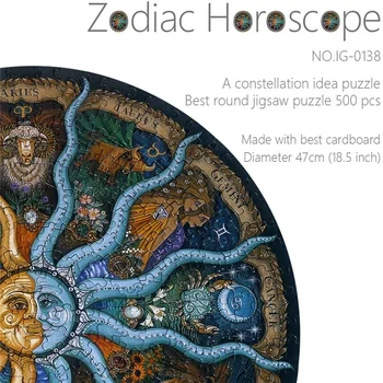 500 de Piese de Puzzle-Puzzle-uri pentru Adulți Imaginația Serie - Zodiac Horoscop Puzzle Jucării DIY Constelație Puzzle-uri Cadou de Absolvire