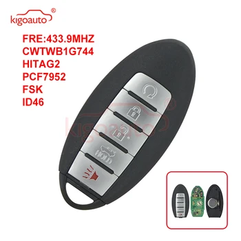 KIGOAUTO cheie inteligentă 5 buton 433.9 MHZ FSK HITAG-2 ID46 PCF7952 2013-2018 pentru Nissan Armada Infiniti QX56 QX80 CWTWB1G744