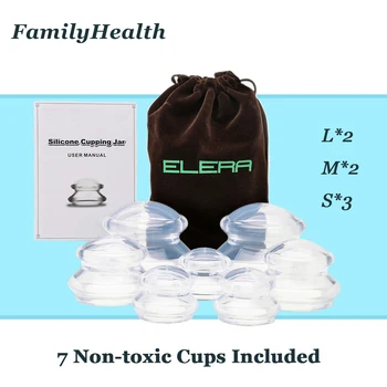 7 Cupe Premium Silicon Transparent Ventuze Setați Dispozitivul Celulita Masaj Chineză Tradițională Terapie De Îngrijire A Sănătății Vacuum Medical