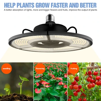 Planta Lampa E27 Creștere de Lumină cu LED-uri Impermeabil Full Spectrum LED-uri Cresc Cort Hidroponice Lumina de 100W, 200W, 300W 400W E26 Creștere Bec LED