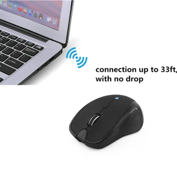 Mouse Optic Wireless 1600DPI 6 Butoane Reglabile Receptor Mouse de Calculator BT 3.0 Șoareci Ergonomice Pentru Deskop Laptop de Gaming PC