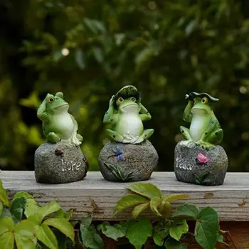 1buc 5 Inch Broaște Figurine de Grădină în aer liber Drăguț Scrisoare Model Broaște Miniaturale de Decor Mini Grădină Zână Animal Statuie Meserii
