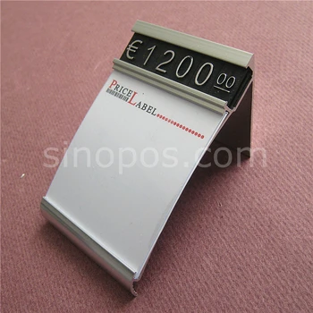 Cadru din aluminiu Pret Sta 5x8cm, reglabil cifră de stabilire a prețurilor cub semn de card titular de vin telefonul aliaj counter display