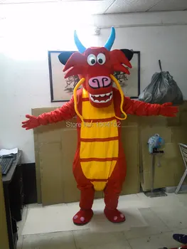 De înaltă calitate dragon Mushu costume mascota de vânzare dragon mascota Costum Caracter Costum dragon Cosplay Transport Gratuit