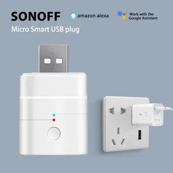 SONOFF Micro 5V Wifi USB Smart Adaptor pentru eWelink App control de la Distanță Compatibil cu Alexa Google Asistent Acasă