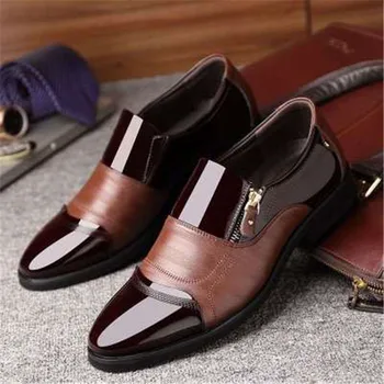 Clasic pentru Bărbați Pantofi Rochie de Moda Elegant de Nunta Formale Pantofi Barbati Aluneca Pe Birou Pantofi Oxford Pentru Barbati Black Plus 38-47