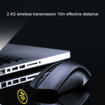 Q2 Ergonomic 3 Chei 1600DPI 2.4 GHz Wireless Mouse-ul de Birou Soareci pentru Laptop PC