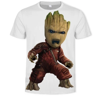 2020 super-Erou Groot Film gardianul galaxiei tricou de Vara Noi Bărbați Imprimare 3D Bărbați Și Femei groot ghiveci groot tricou