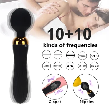 AV Vibrator Magie Puternic Vagin Bagheta 10 Moduri de Silicon pentru punctul G, Clitorisul Stimulator pentru Adulti Jucarii Sexuale pentru Femeile de sex Feminin Masturbator