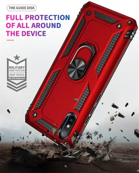Caz de lux Pentru Xiaomi Redmi 9 Caz rezistent la Socuri Armura Telefon Caz pentru Redmi 9A Inel Suport Bara de protectie de Silicon de Telefon Capacul din Spate