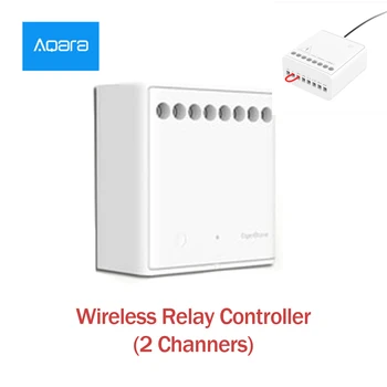 Original Aqara Două-mod de modulul de comandă Releu Wireless Controller cu 2 canale de Lucru Pentru smart home APP & Kit de Start a Modulului de Comandă