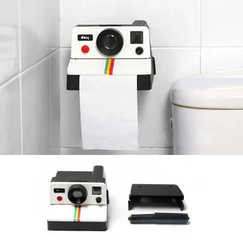 1BUC WC Cutie de Tesut Creativ Retro Camera Polaroid Forma Inspirat, Cutii de Țesut de Toaletă Suportul pentru Rola de Hârtie Caseta Home Decor Baie