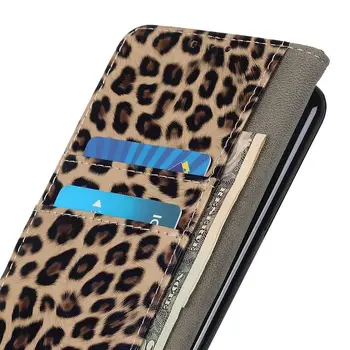 Moda Leopard din Piele Caz Acoperire pentru Samsung Galaxy M10 M30 M40 M30S M21 M31 M11 lucrate Manual pentru Fete Femei Fundas Coque