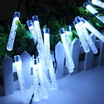 20 LED 4.8 M 0.6 W Multicolor Bubble Sloi de gheață Fairy Șir de Lumină de Energie Solară în aer liber, Grădină Petrecere de Craciun Decor Lampa