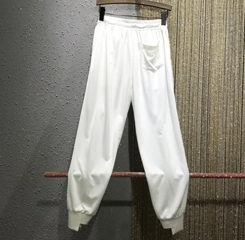 Moda casual pantaloni sport pentru femei de vară 2020 noua moda plasă gol de cusut nouă-punct de pantaloni harem t