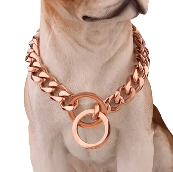 Pitbull franceză Câine Guler Colier 19mm din Oțel Inoxidabil Câine de Companie Lanț de Metal Guler de Formare Gulere Mici Mijlocul Câini de talie Mare
