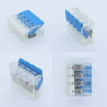 Conector de sârmă box set universal compact bloc terminal de iluminat conector de sârmă pentru 4 camere hibrid de conectare rapidă