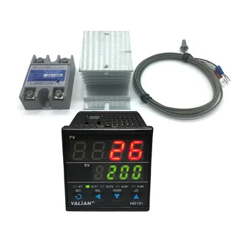Cel mai bun pid digital controler de temperatura Max regla temperatura 1372 grade Celsius+radiator+2M K Termocuplu+Max 40A RSS noi