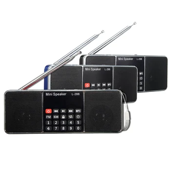 L-288 Mini Portabil Radio FM Stereo Speaker Music Player cu TFCard Disc USB Ecran LCD Controlul Volumului Reîncărcabilă Difuzor