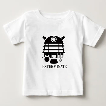 Baieti/Fete Medic Care Dr. Care Dalek Imprimare Tricou Copii vara tricou Maneca Scurta pentru Copii alb O-Gât topuri tricou copil