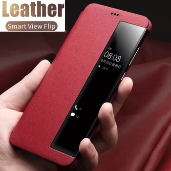 De Lux Piele Smart Mirror Flip Caz De Telefon Pentru Samsung S20 S10 S9 S8 Plus Nota 20 UItra 10 Pro 8 9 A51 A71 A50 A70 View Cover