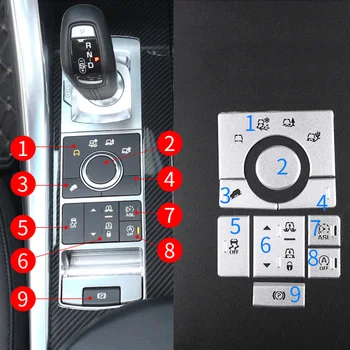 Accesorii Auto Consola Centrala Teren Modul Buton De Ajustare Paiete, Autocolante Pentru Land Rover Range Rover Sport L494-2016