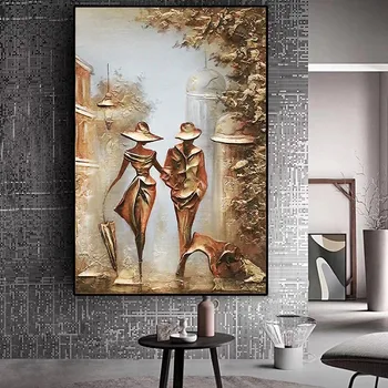 Dragoste minunată de cuplu romantic acasă de artă interesante panza pe perete de artă camera de zi de decorare panza pictura