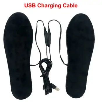 Iarna mai Cald Tampoane Electrice Incalzite Pantofi Cuttable Tălpi Șosete Calde de Picioare Incalzitor USB Percepe O Mărime se Potrivește cel Mai Jos