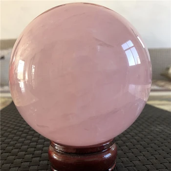 Calitate de top 9-10cm mari naturale cuart roz sferă de cristal meditație trandafir de cristal reiki de vindecare elimina energia negativa