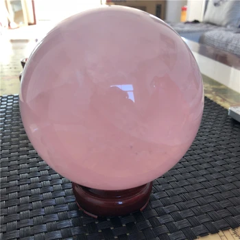Calitate de top 9-10cm mari naturale cuart roz sferă de cristal meditație trandafir de cristal reiki de vindecare elimina energia negativa