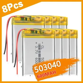3/4/8 PC-uri Reincarcabila Polymer 3.7 V 600 mah 503040 baterie Li-ion Celule pentru casa inteligentă dvr,GPS,mp3,mp4,DVD putere banca
