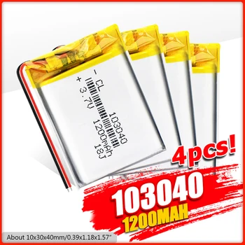 Litiu Li-Po Polimer Baterie Reîncărcabilă 1200mAh Li-Po Baterie 103040 li-ion, Lipo celule Pentru MP3 MP4 GPS DVD set cu Cască Bluetooth